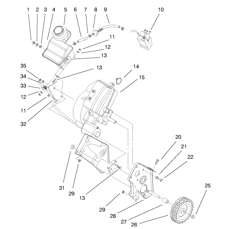 Engine and Frame Assembly