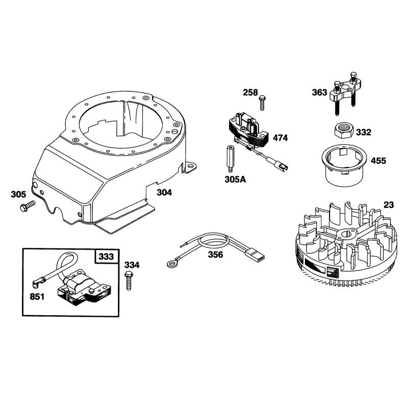 Engine Briggs and Stratton Model 128807-0658-01