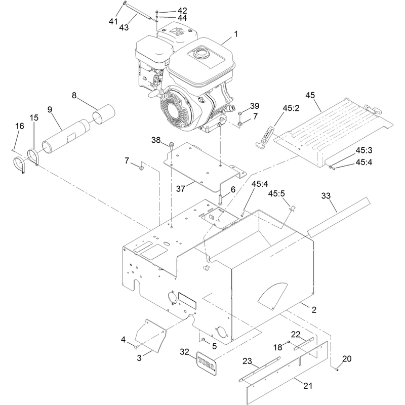 Engine and Frame Assembly