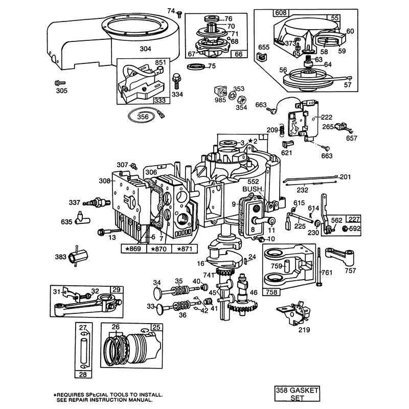Briggs and Stratton Model No 253706-0180-01 Continued
