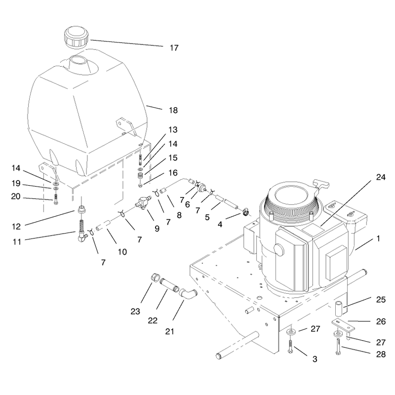 Engine and Fuel Tank