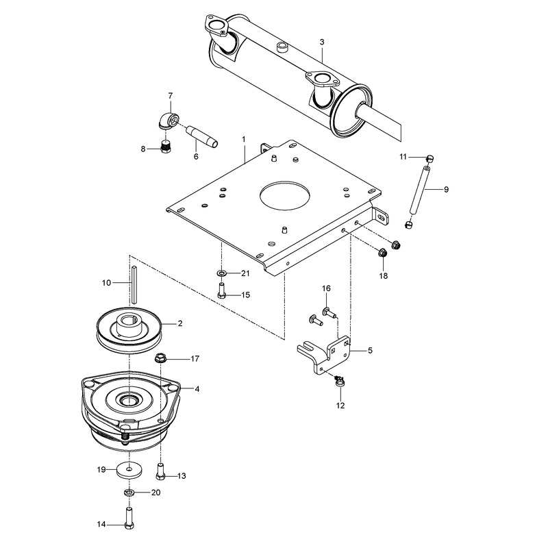 ENGINE MOUNTING, GUARDS & MUFFLER