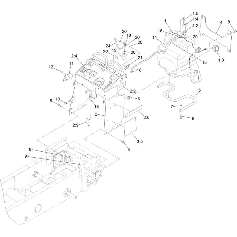 Fuel Tank and Tower Assembly