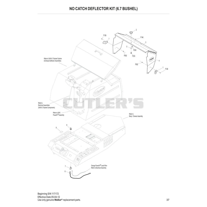 No Catch Deflector Kit 6.7 Bushel