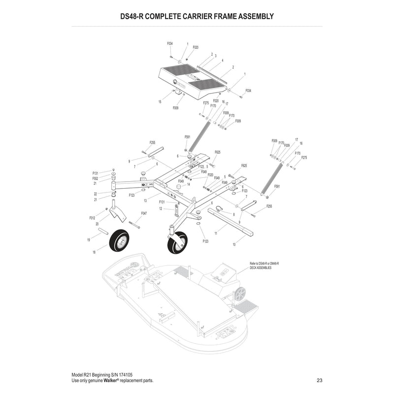 DS48-R COMPLETE CARRIER FRAME ASSEMBLY