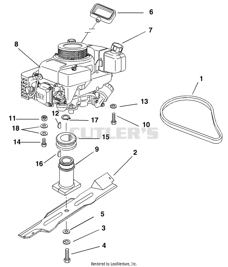 Engine, Blade And Belt