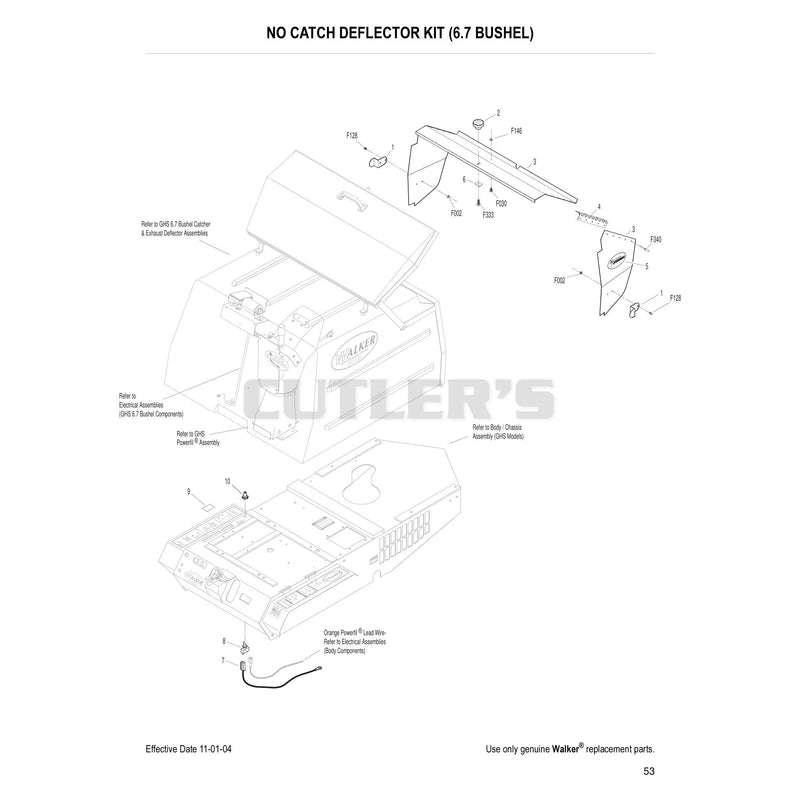 No Catch Deflector Kit 6.7 Bushel