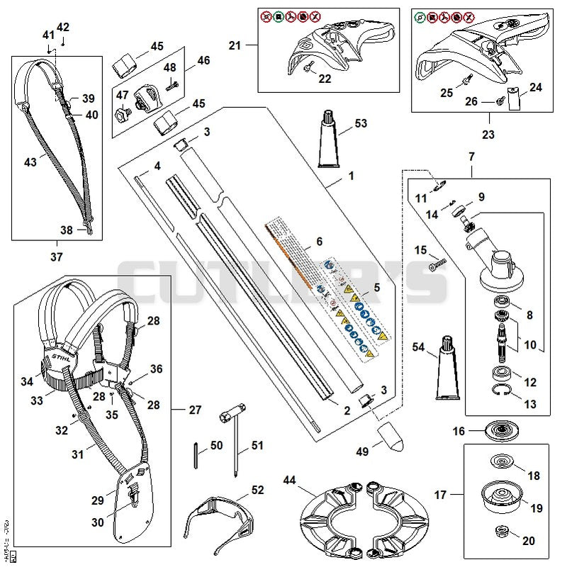 Drive tube assembly, Gear head, Deflector