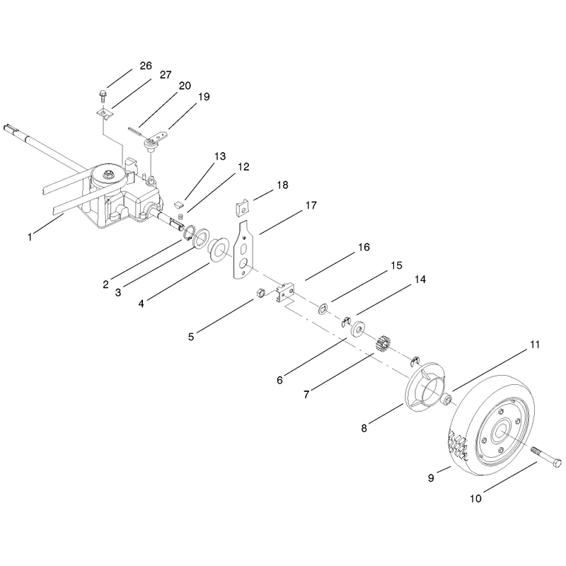 Gear Case and Rear Wheel Assembly
