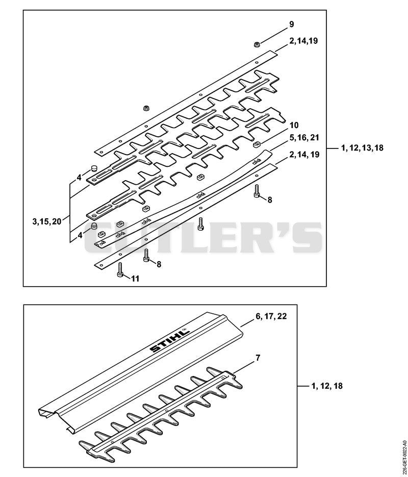 Cutter bar ⇥ 1 45 512 843 (42.1999)