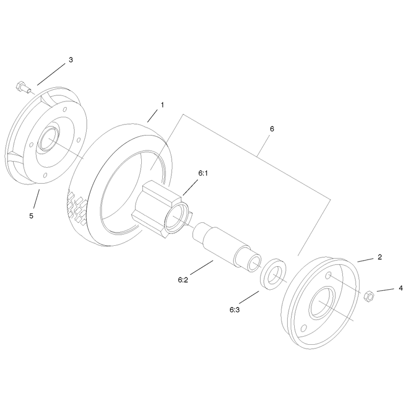 Rear Wheel and Tire Assembly No 74-1720