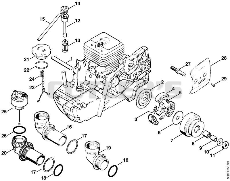 Clutch, V-belt pulley