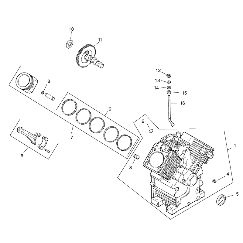 Group 2 Crankcase Assembly Kohler CH26S-78518