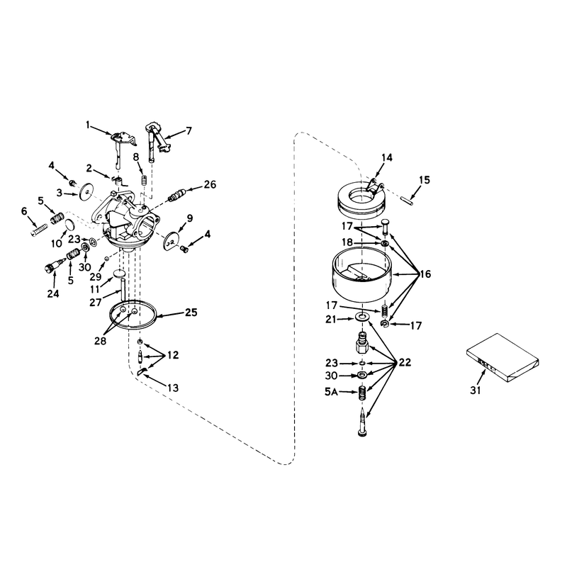 Carburetor Assembly Model No. 630992b