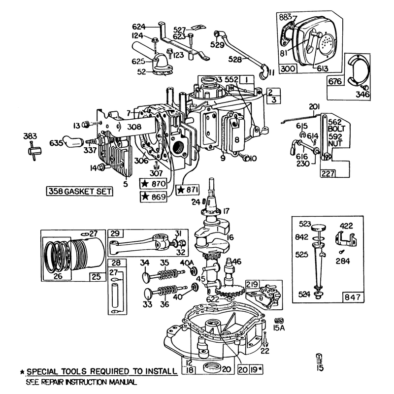 Engine Briggs and Stratton Model 131922-0163-01