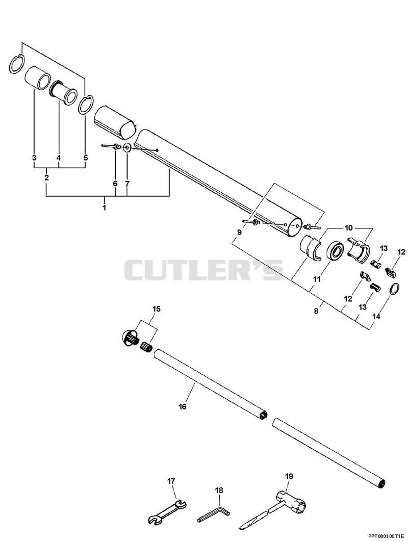 Upper Pipe, Upper Driveshaft, Tools
