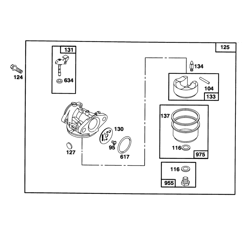 Engine Briggs and Stratton Model 128802-0615-01