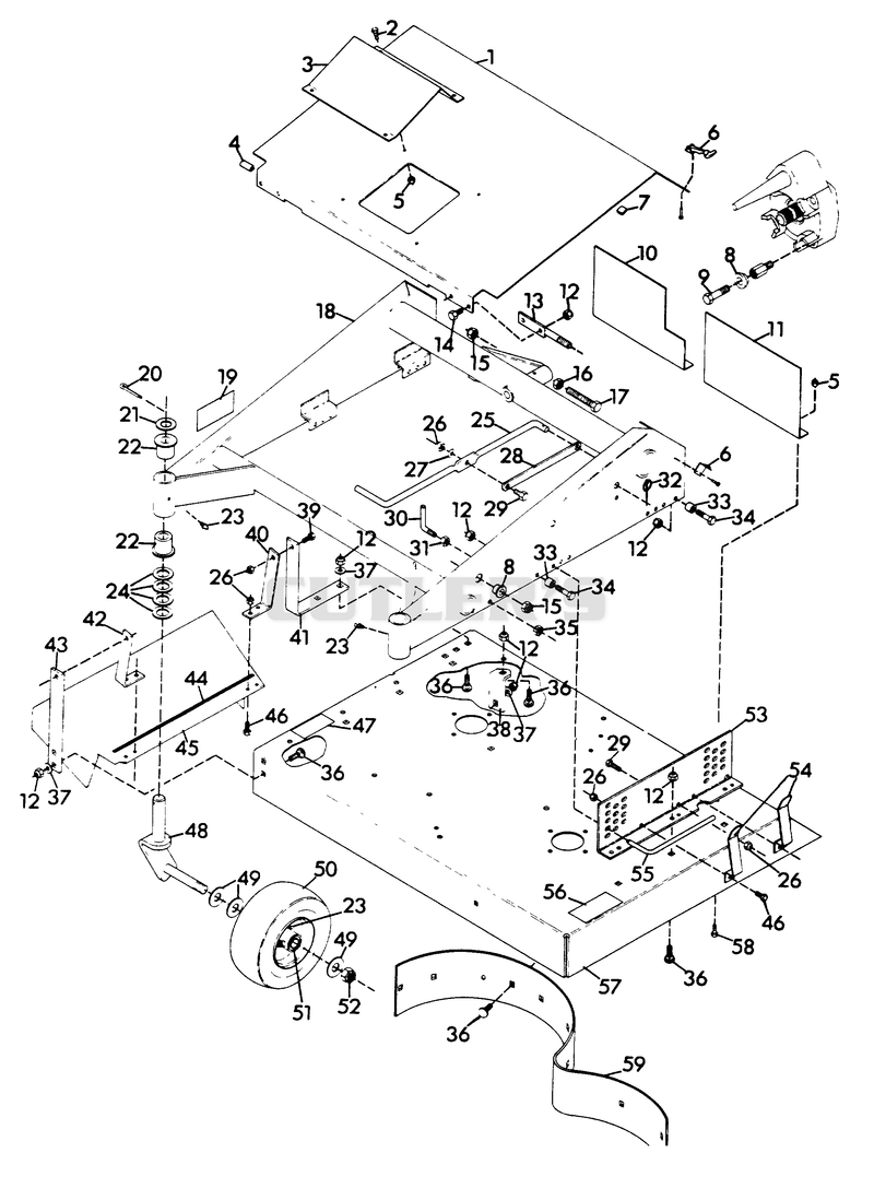 MOWER FRAME