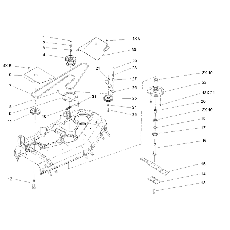 Spindle and Blade Assembly