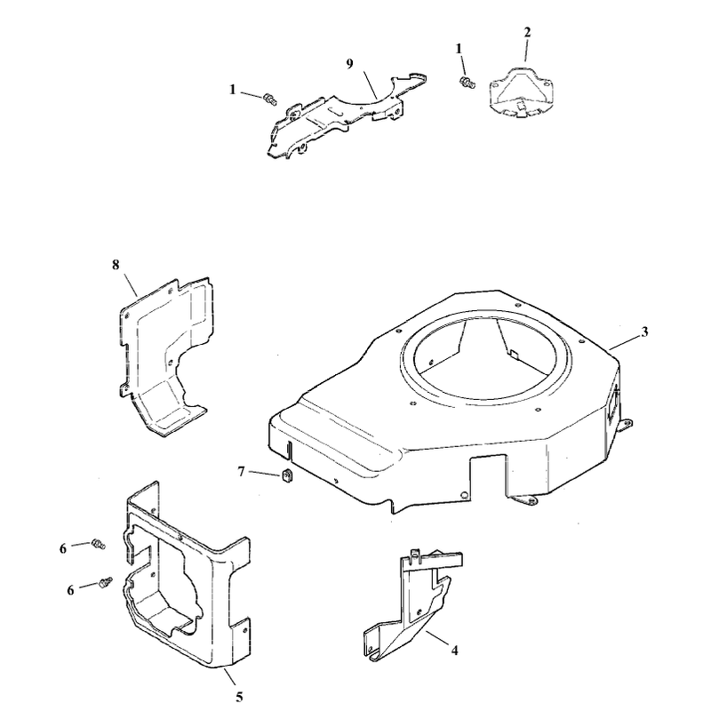 Blower Housing and Baffles Assembly Kohler Model CV15T-41604