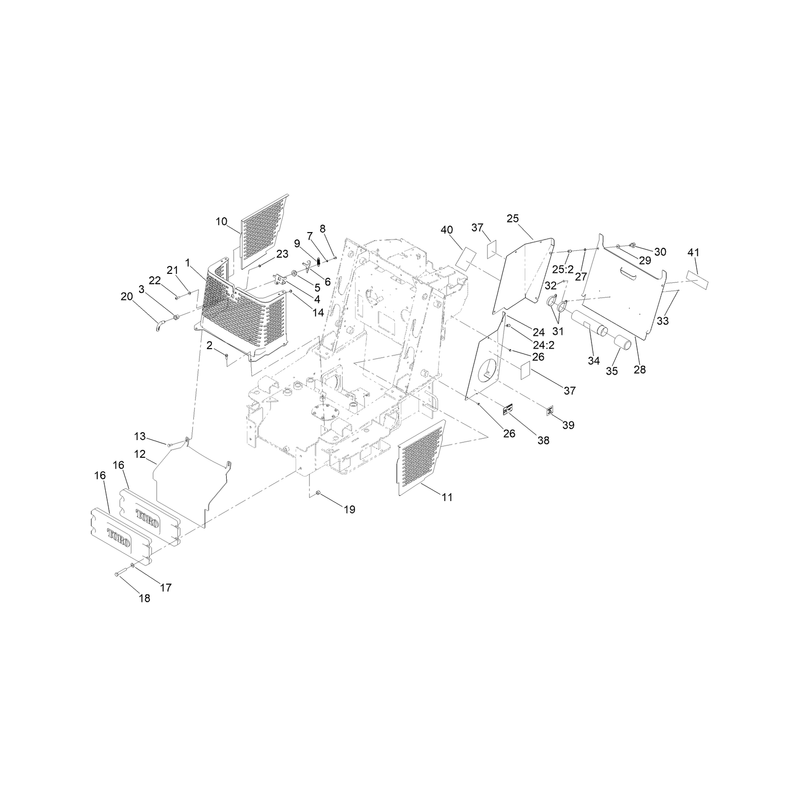 Grill Side Cover and Counterweight Assembly
