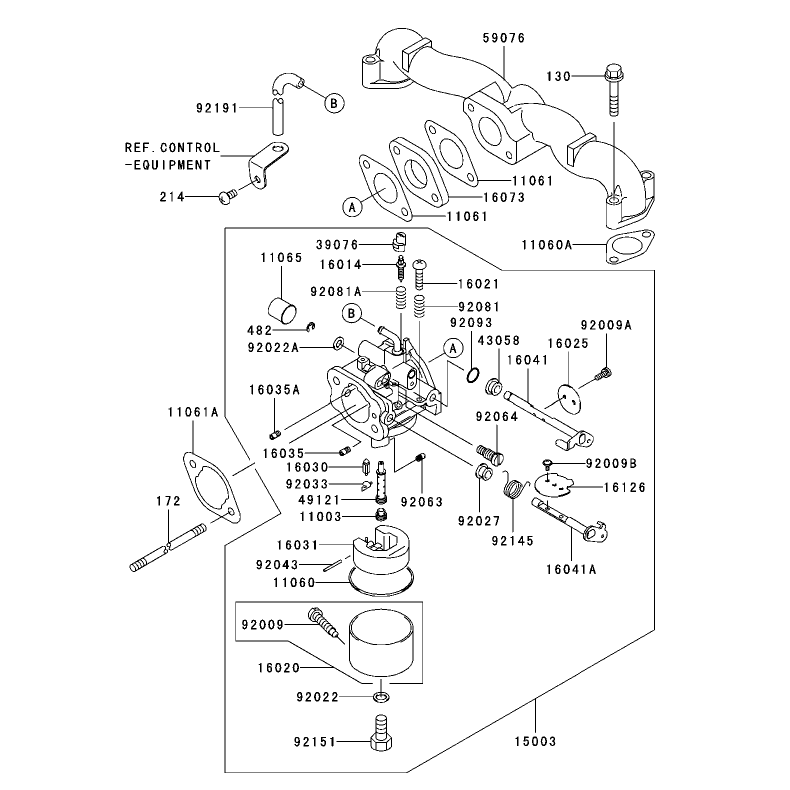 Carburetor Assembly Kawasaki FH451V-AS11