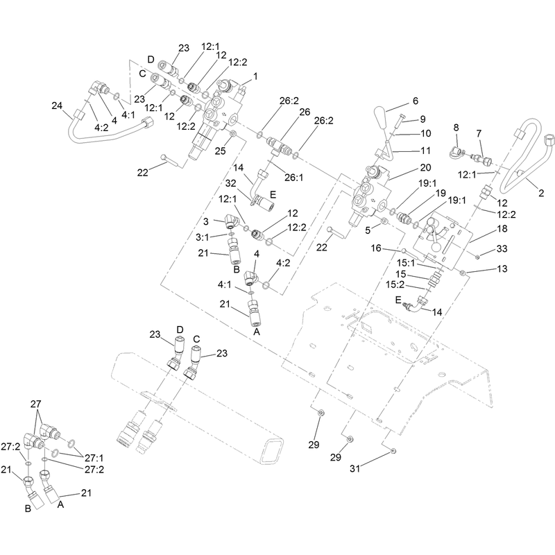 Selector Valve and Auxiliary Valve Assembly