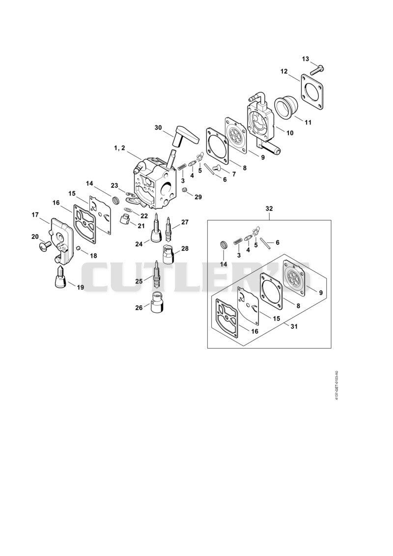 Carburetor C1Q-S198, C1Q-S140