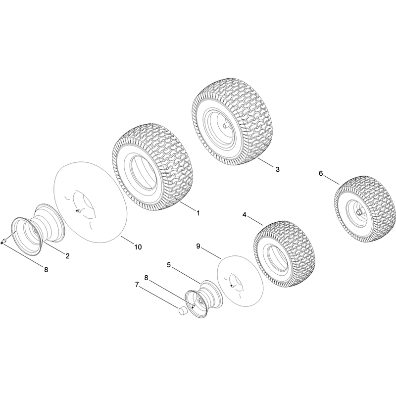 Front and Rear Wheel Assembly