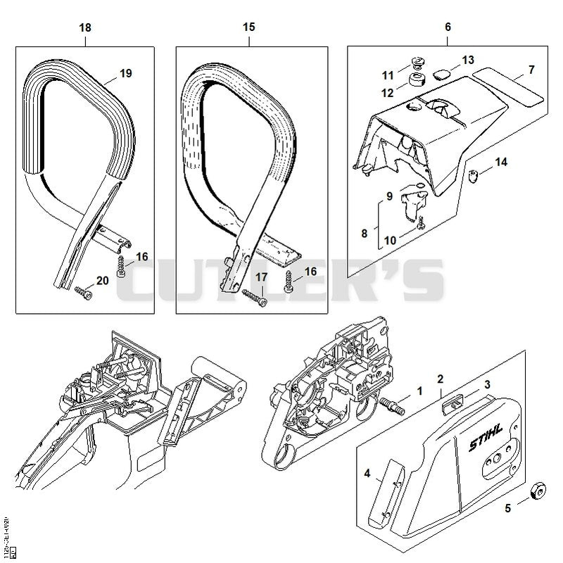 Chain sprocket cover, Handlebar