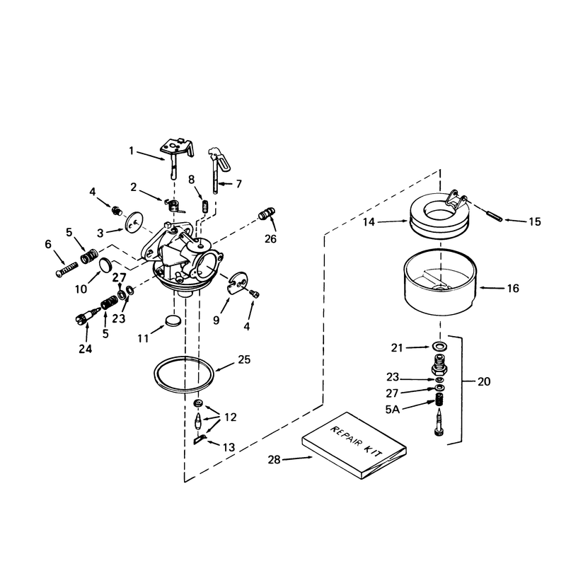 Carburetor Tecumseh No. 632334
