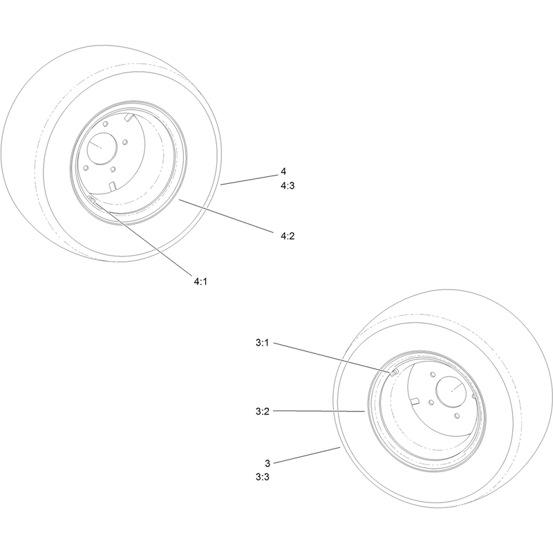 23 Inch Wheel and Tire Assembly