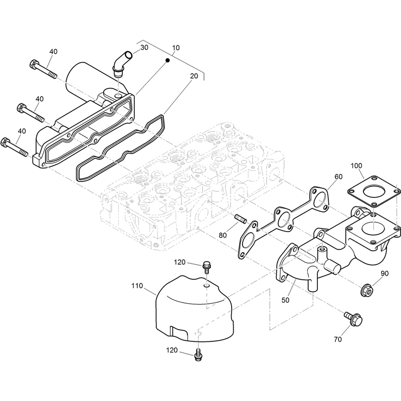 Inlet and Exhaust Manifold Assembly