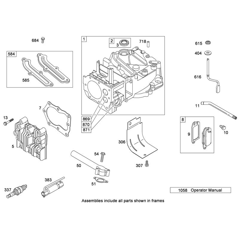 Cylinder Assembly Briggs and Stratton 124T02-0215-B1