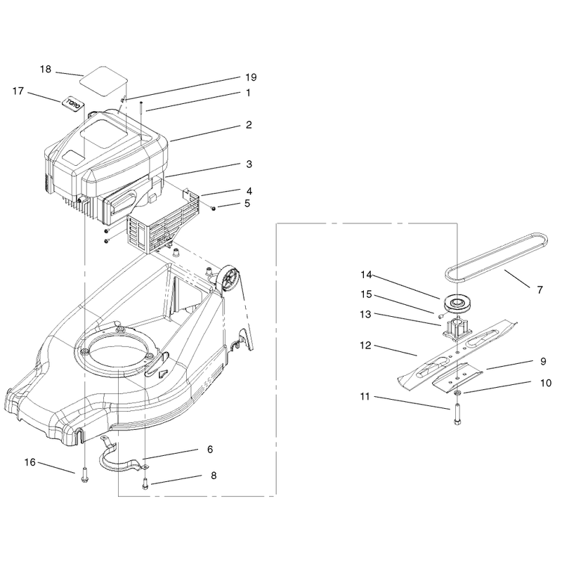 Engine and Blade Assembly