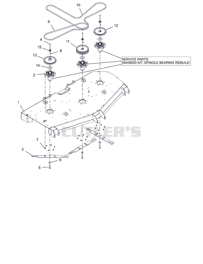 Deck, Belts, Blades and Spindles