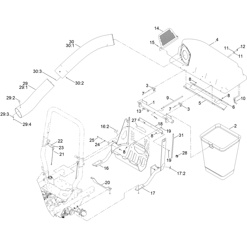 Bagger and Hood Assembly