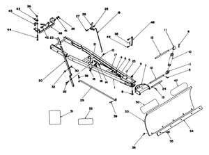 Toro 06-48BC03 48 in. Snodozer Blade Attachment (Serial #: 2000001 - 2999999) Parts Diagram