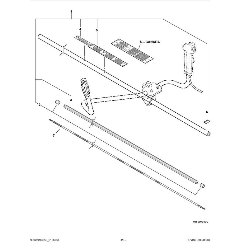 Main Pipe Assembly, Flexible Driveshaft
