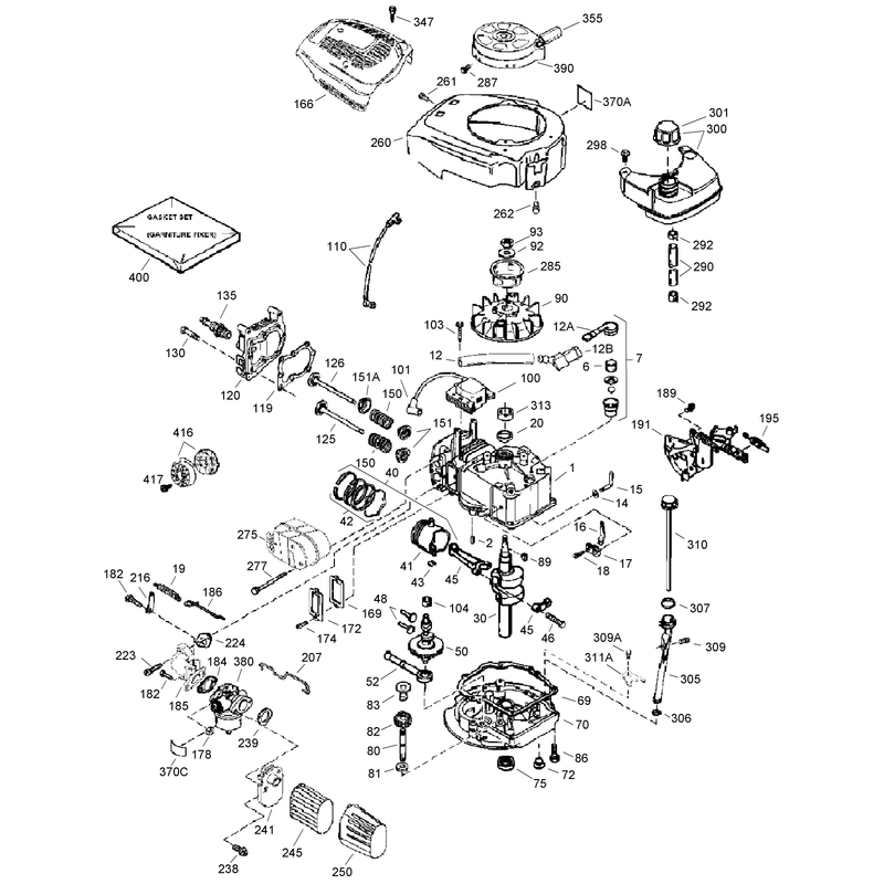 Engine Assembly No 2 Tecumseh LV195EA-362003B