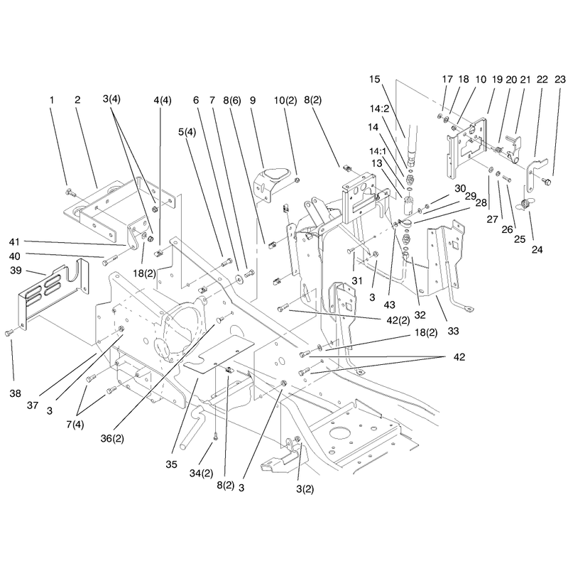 Steering Tower and Fuel Tank Assembly