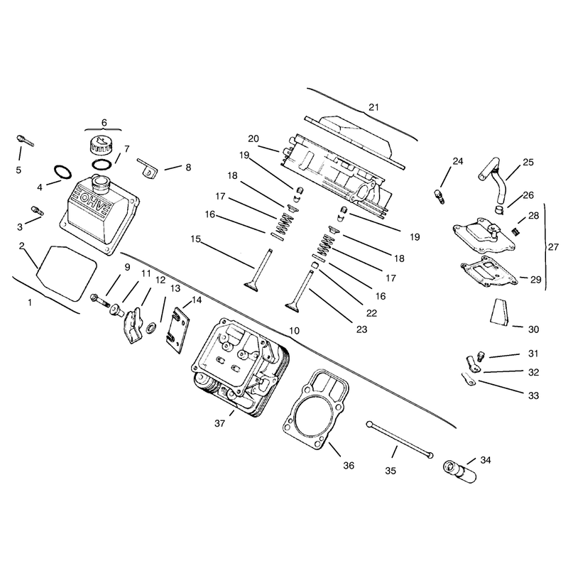 Cylinder Head Valve and Breather