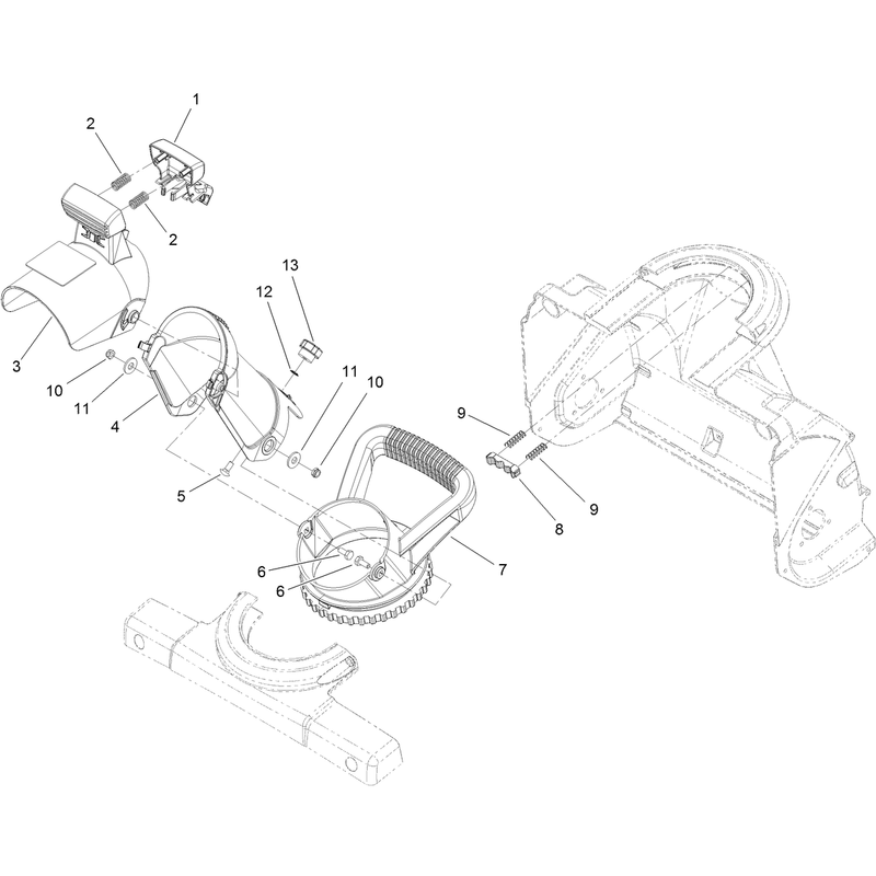 Deflector Chute Control Assembly
