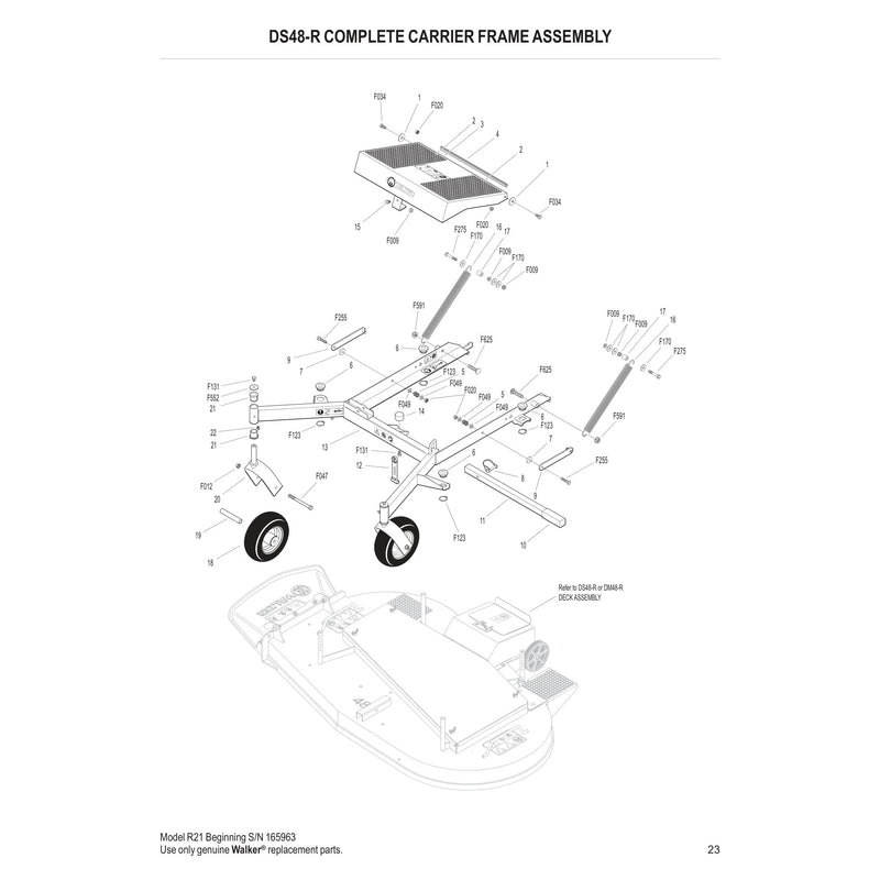 DS48-R COMPLETE CARRIER FRAME ASSEMBLY
