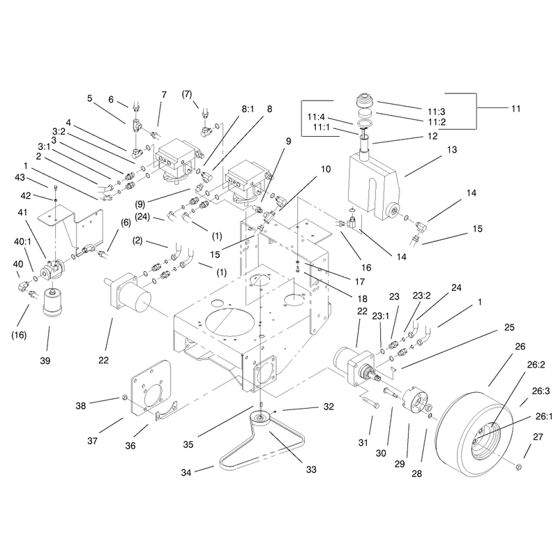 Hydraulic and Drive System Assembly