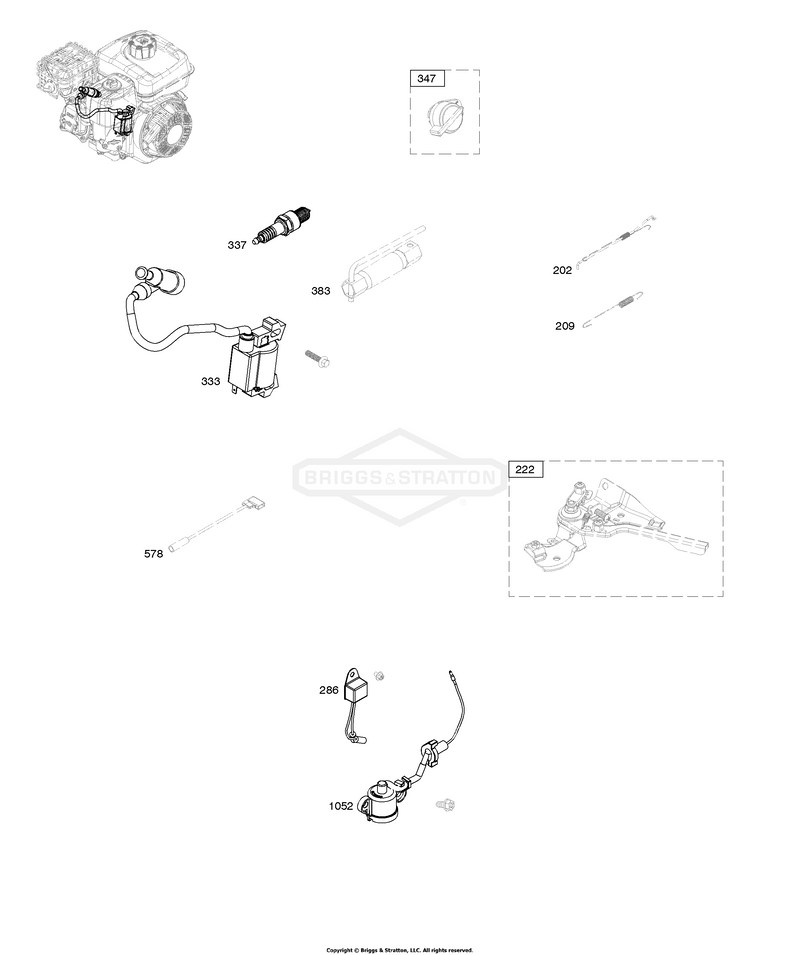 Armature, Controls, Electrical System, Governor Spring, Ignition, Spark Plug