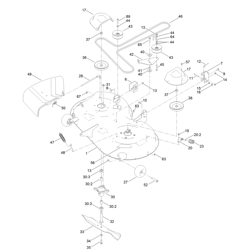 42 Inch Deck Assembly