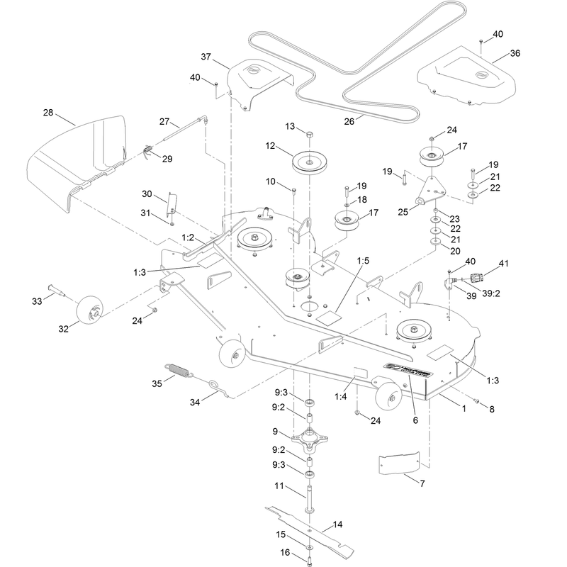 60 Inch Deck and Decal Assembly