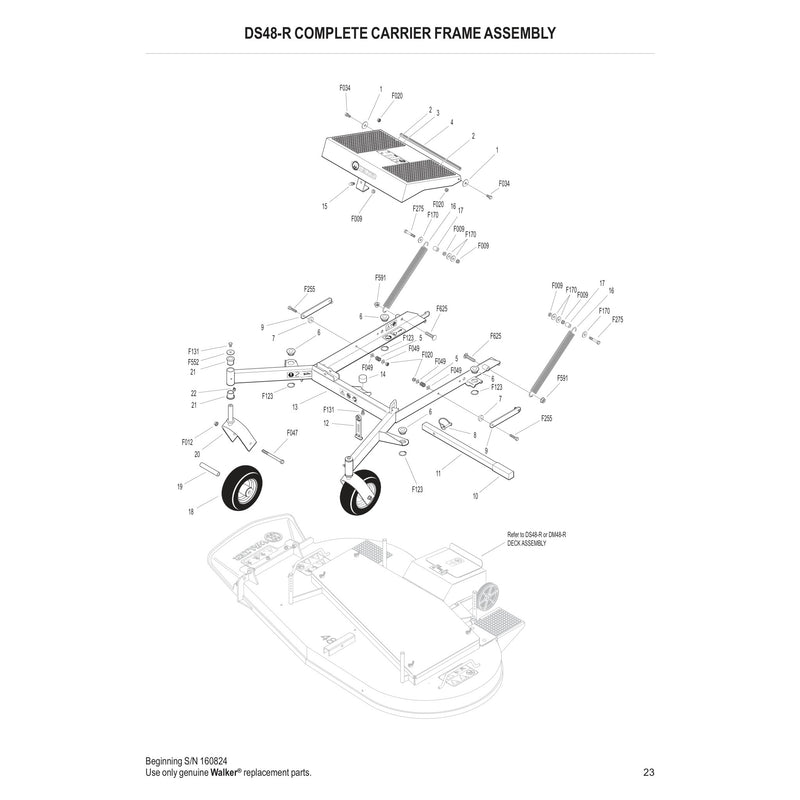 DS48-R COMPLETE CARRIER FRAME ASSEMBLY