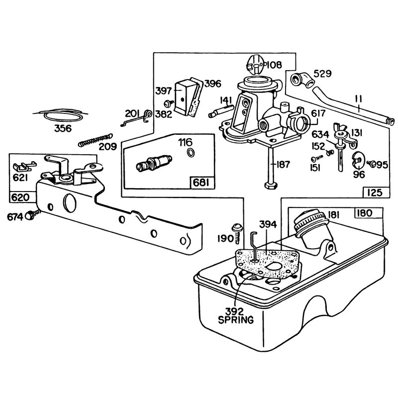 Engine Briggs and Stratton Model No 93508-0196-01